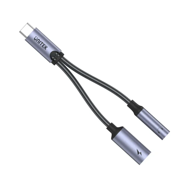 UNITEK M205A USB C to 3.5mm Aux Audio With PD Adapter