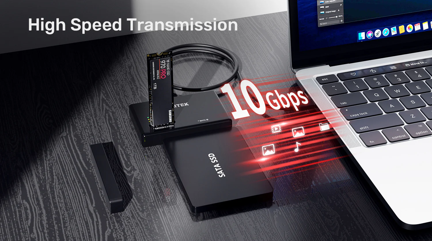 UNITEK Dual-Slot SSD Enclosure Price in Pakistan UNITEK S1232A01-EU M.2 NVMe + SATA SSD Adapter - UTECH
