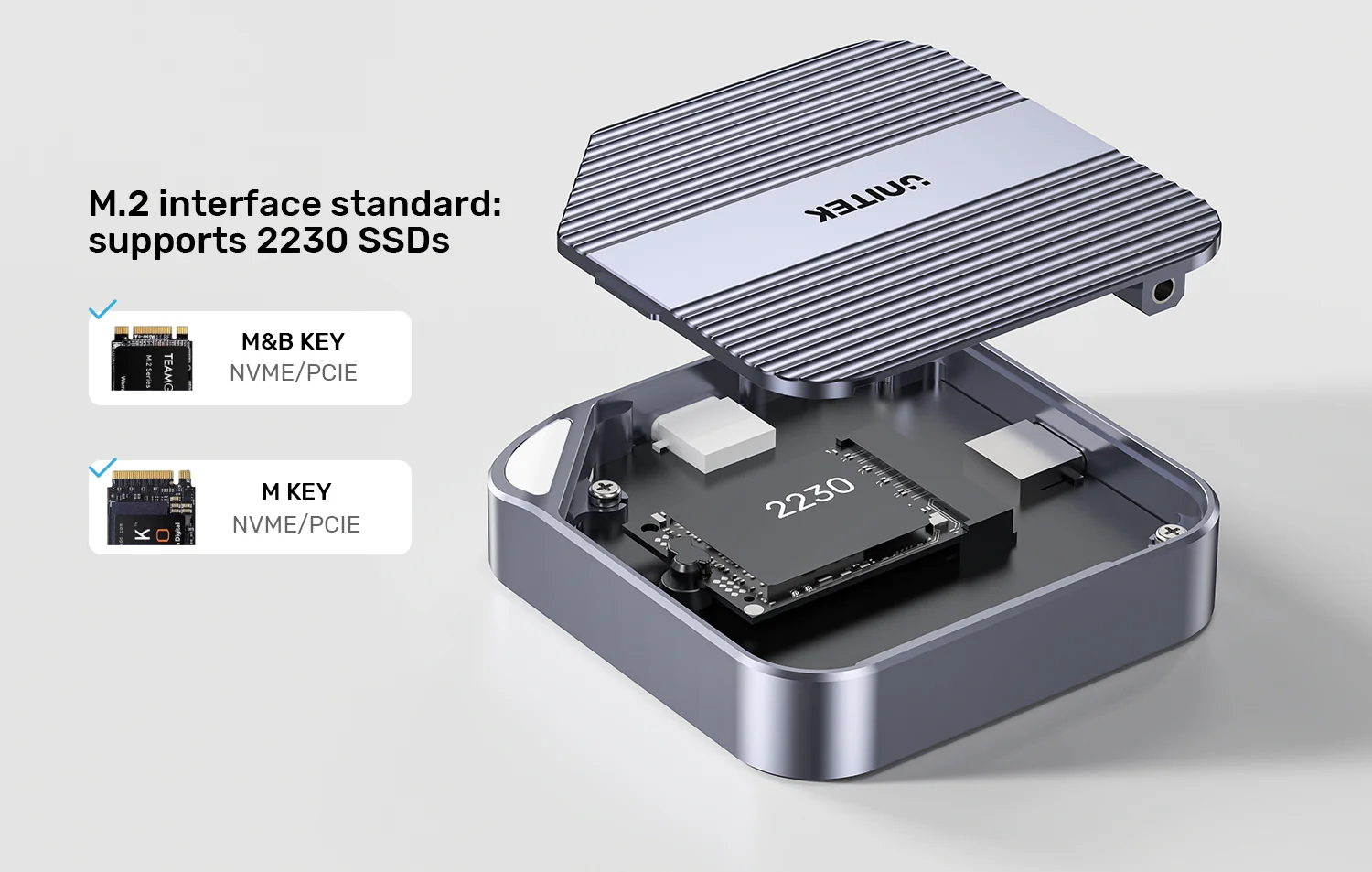 UNITEK Magnetic M.2 2230 SSD Enclosure Price in Pakistan UNITEK S1244AGY01 Magnetic M.2 2230 NVMe Enclosure - UTECH
