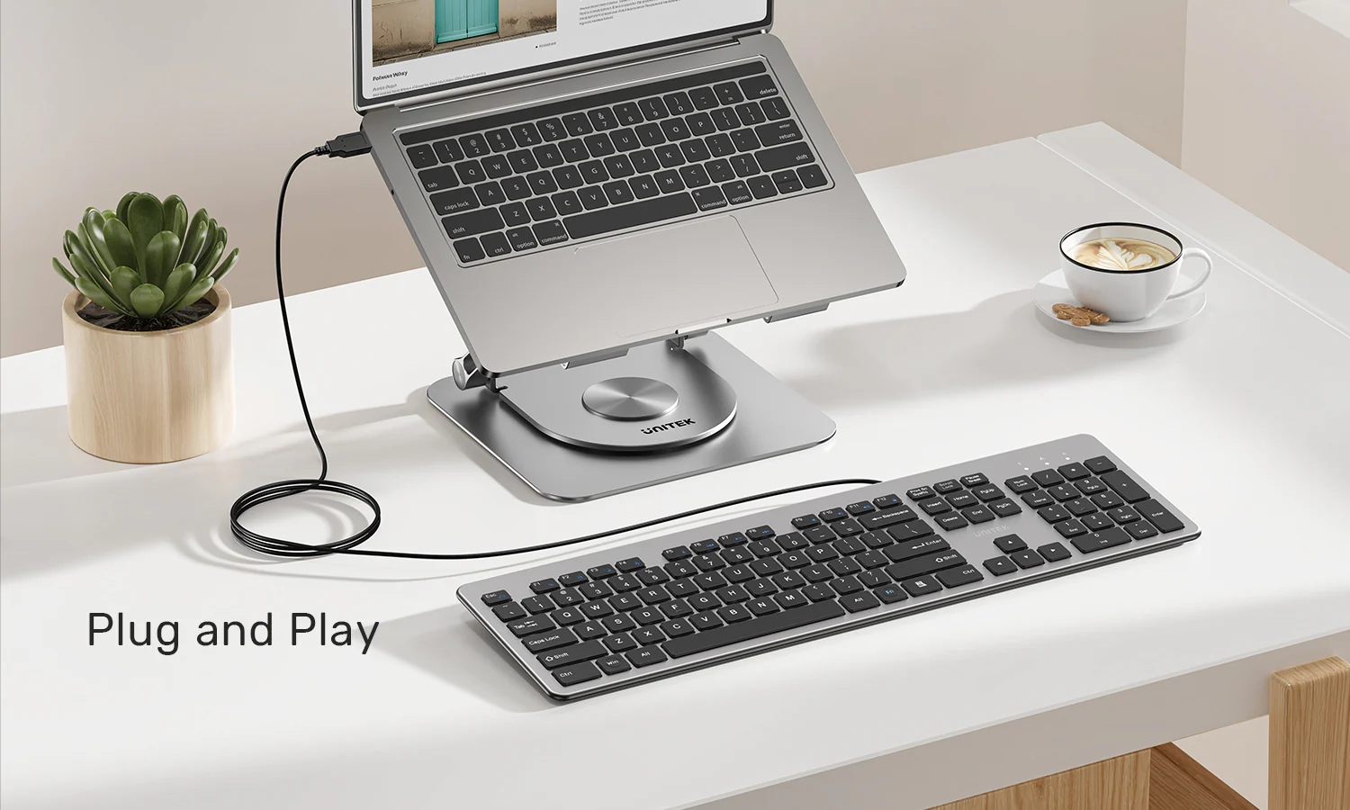 UNITEK Ultra Light Wired Keyboard Price in Pakistan UNITEK T052AGY01 SlimTap Ultra Light Wired Keyboard - UTECH