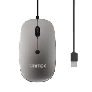 UNITEK T060BGY01 SlimTrack Wired Optical Mouse - UTECH