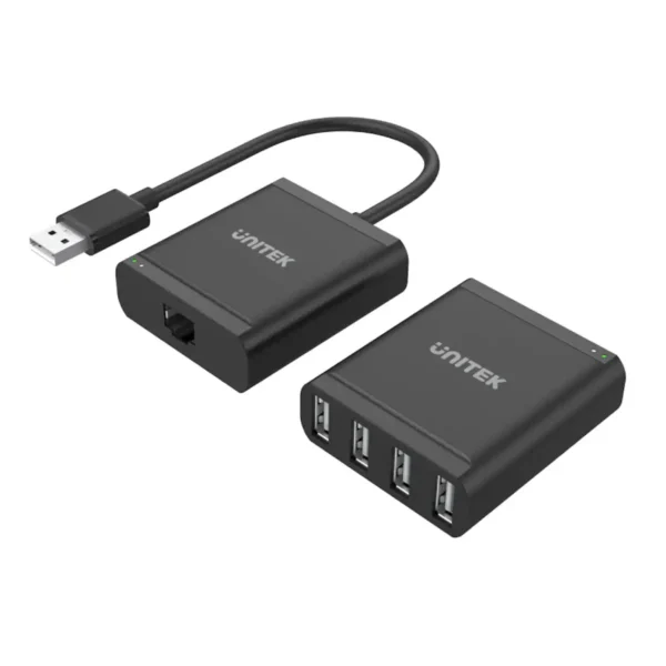 UNITEK Y-2516 4-Port USB 2.0 Extender Over RJ45 60M - UTECH