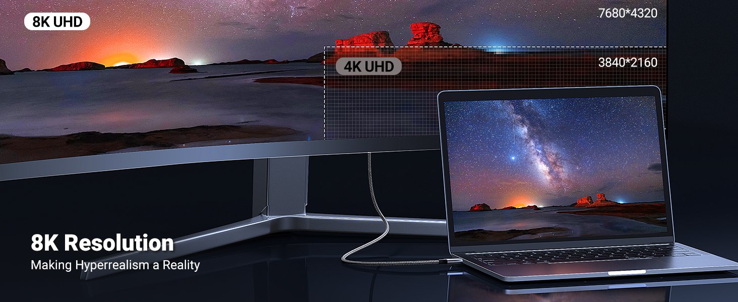 UGREEN 25839 USB-C to DisplayPort Cable 3 Meter UGREEN 25839 USB-C to DisplayPort Cable 3 Meter 8K - UTECH