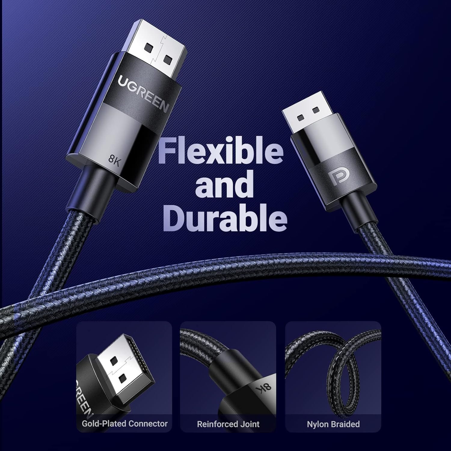 UGREEN 80391 8K DisplayPort 1.4 Cable Price in Pakistan (1.5M) - UTECH