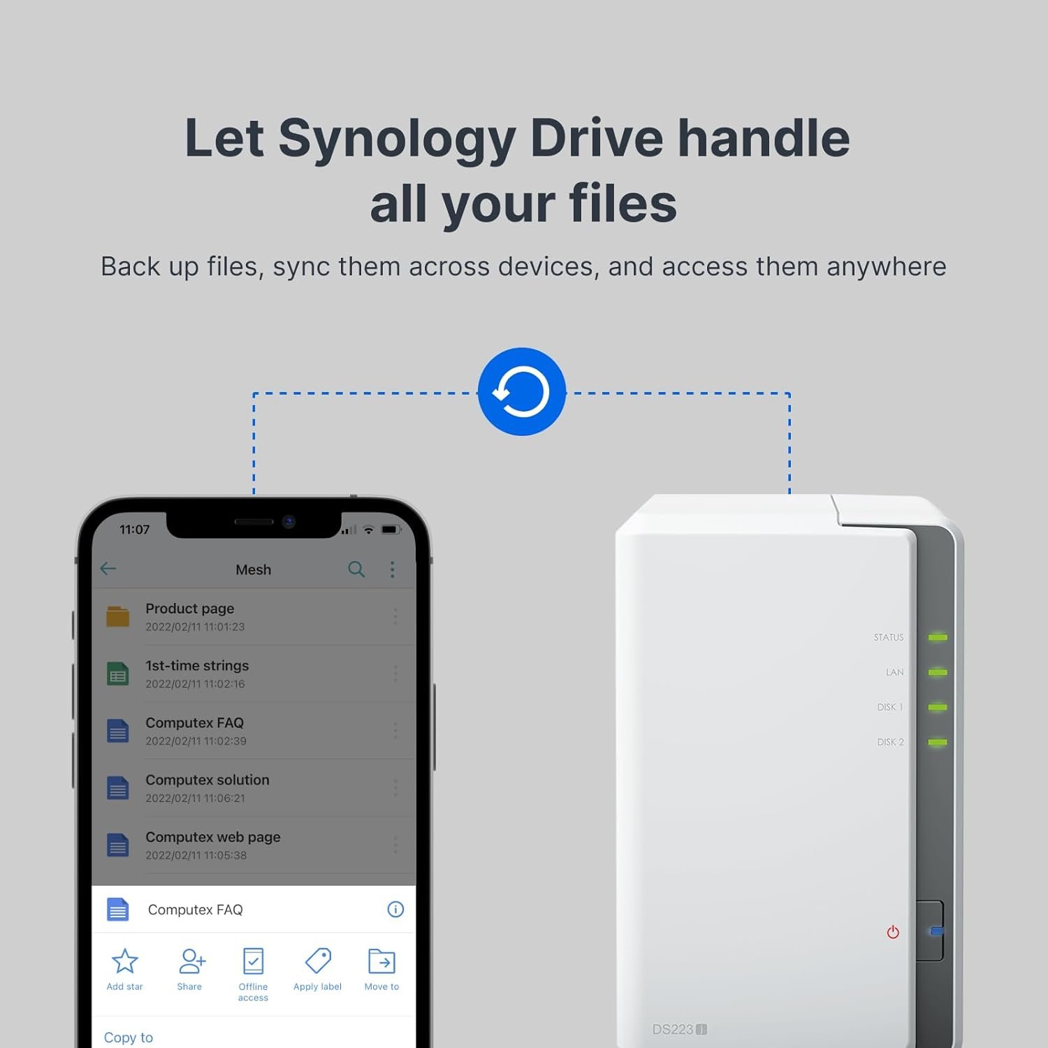 Synology DiskStation DS223j 2-Bay NAS for Teams - UTECH